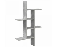 Sieninė lentyna Betono pilka 61 x 15 x 102 cm Apdirbta mediena