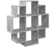 Sieninė lentyna Betono pilka 90 x 25 x 90 cm Apdirbta mediena