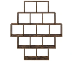 Sieninė lentyna Dūminio ąžuolo 120 x 20 x 136 cm