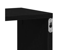 Sieninė lentyna, juodo ąžuolo spalvos, 104x20x58,5 cm, inžinerinė mediena
