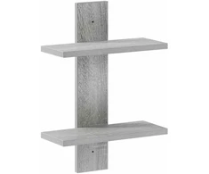 Sieninė lentyna Pilka Sonoma 30 x 13.5 x 43 cm Apdirbta mediena