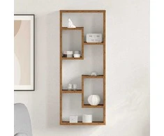 Sieninė lentyna, senovinė mediena, 36x16x90cm, inžinerinė mediena