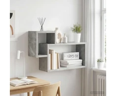 Sieninė lentyna Sieninis Betono pilka 55 x 15 x 35 cm