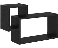 Sieninė lentyna Sieninis Juoda 55 x 15 x 35 cm Apdirbta mediena