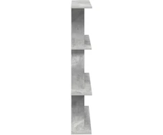 Sieninė lentyna Betono pilka 100 x 20 x 126 cm Apdirbta mediena