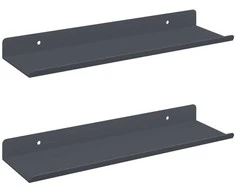 Plūduriuojanti lentyna 2 pcs Antracitas 30 x 9 x 2,5 cm Plienas