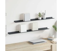 Plūduriuojanti lentyna 2 pcs Antracitas 100 x 9 x 2,5 cm