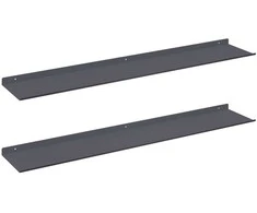 Plūduriuojanti lentyna 2 pcs Antracitas 100 x 18 x 2,5 cm