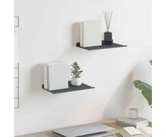 Plūduriuojanti lentyna 2 pcs Antracitas 30 x 18 x 2,5 cm