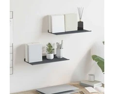 Plūduriuojanti lentyna 2 pcs Antracitas 40 x 18 x 2,5 cm