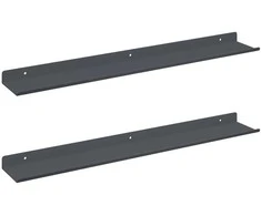 Plūduriuojanti lentyna 2 pcs Antracitas 60 x 8,5 x 2,5 cm