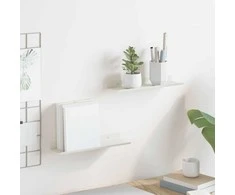 Plūduriuojanti lentyna 2 pcs Baltas 30 x 9 x 2,5 cm Plienas