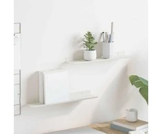 Plūduriuojanti lentyna 2 pcs Baltas 40 x 8,5 x 2,5 cm Plienas