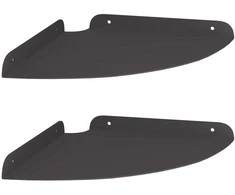 Kampinė Plūduriuojanti Lentyna 2 pcs Juodas 24 x 24 x 2 cm