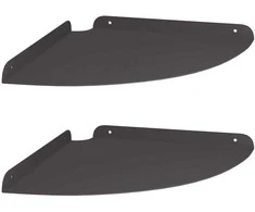 Kampinė Plūduriuojanti Lentyna 2 pcs Juodas 30 x 30 x 2 cm