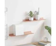 Plūduriuojanti lentyna 2 pcs Rožinė 40 x 8,5 x 2,5 cm Plienas
