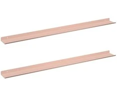 Plūduriuojanti lentyna 2 pcs Rožinė 100 x 9 x 2,5 cm Plienas