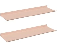 Plūduriuojanti lentyna 2 pcs Rožinė 60 x 18 x 2,5 cm Plienas