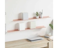 Plūduriuojanti lentyna 2 pcs Rožinė 100 x 9 x 2,5 cm Plienas