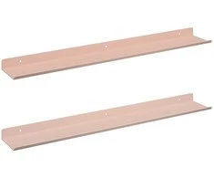 Plūduriuojanti lentyna 2 pcs Rožinė 60 x 8,5 x 2,5 cm Plienas