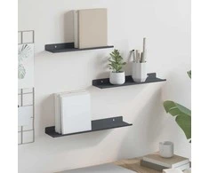 Plūduriuojanti lentyna 3 pcs Antracitas 40 x 9 x 2,5 cm Plienas