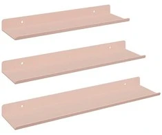 Plūduriuojanti lentyna 3 pcs Rožinė 40 x 9 x 2,5 cm Plienas