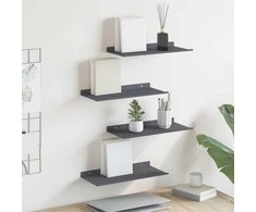 Plūduriuojanti lentyna 4 pcs Antracitas 40 x 18 x 2,5 cm