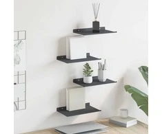 Plūduriuojanti lentyna 4 pcs Antracitas 30 x 18 x 2,5 cm