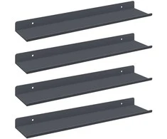 Plūduriuojanti lentyna 4 pcs Antracitas 40 x 8,5 x 2,5 cm