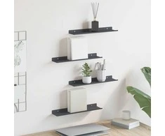 Plūduriuojanti lentyna 4 pcs Antracitas 40 x 8,5 x 2,5 cm