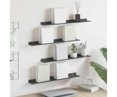 Plūduriuojanti lentyna 4 pcs Antracitas 60 x 8,5 x 2,5 cm
