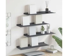 Plūduriuojanti lentyna 4 pcs Antracitas 60 x 18 x 2,5 cm