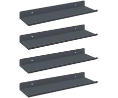 Plūduriuojanti lentyna 4 pcs Antracitas 30 x 9 x 2,5 cm Plienas