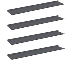Plūduriuojanti lentyna 4 pcs Antracitas 100 x 18 x 2,5 cm