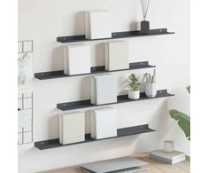 Plūduriuojanti lentyna 4 pcs Antracitas 80 x 9 x 2,5 cm Plienas