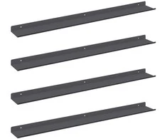 Plūduriuojanti lentyna 4 pcs Antracitas 80 x 9 x 2,5 cm Plienas