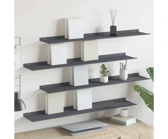 Plūduriuojanti lentyna 4 pcs Antracitas 100 x 18 x 2,5 cm