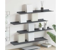 Plūduriuojanti lentyna 4 pcs Antracitas 80 x 18 x 2,5 cm