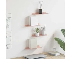Plūduriuojanti lentyna 4 pcs Rožinė 30 x 9 x 2,5 cm Plienas
