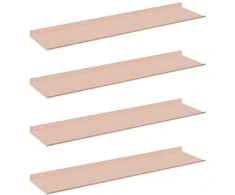 Plūduriuojanti lentyna 4 pcs Rožinė 80 x 18 x 2,5 cm Plienas