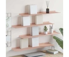 Plūduriuojanti lentyna 4 pcs Rožinė 80 x 18 x 2,5 cm Plienas
