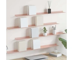 Plūduriuojanti lentyna 4 pcs Rožinė 100 x 9 x 2,5 cm Plienas