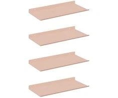 Plūduriuojanti lentyna 4 pcs Rožinė 40 x 18 x 2,5 cm Plienas