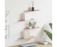 Plūduriuojanti lentyna 4 pcs Rožinė 40 x 8,5 x 2,5 cm Plienas