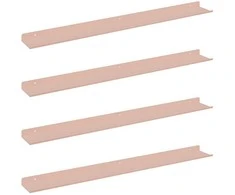 Plūduriuojanti lentyna 4 pcs Rožinė 80 x 9 x 2,5 cm Plienas