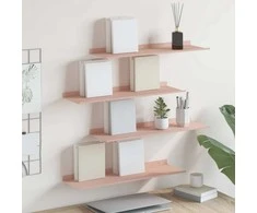 Plūduriuojanti lentyna 4 pcs Rožinė 60 x 18 x 2,5 cm Plienas