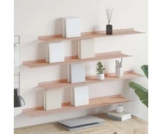 Plūduriuojanti lentyna 4 pcs Rožinė 100 x 18 x 2,5 cm Plienas