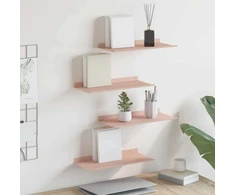 Plūduriuojanti lentyna 4 pcs Rožinė 40 x 18 x 2,5 cm Plienas