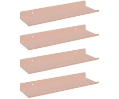 Plūduriuojanti lentyna 4 pcs Rožinė 30 x 9 x 2,5 cm Plienas