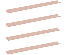 Plūduriuojanti lentyna 4 pcs Rožinė 100 x 9 x 2,5 cm Plienas